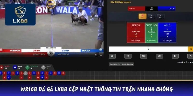 WS168 đá gà LX88 cập nhật thông tin trận nhanh chóng